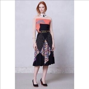 Anthropologie diamonds floral skirt. Size 0